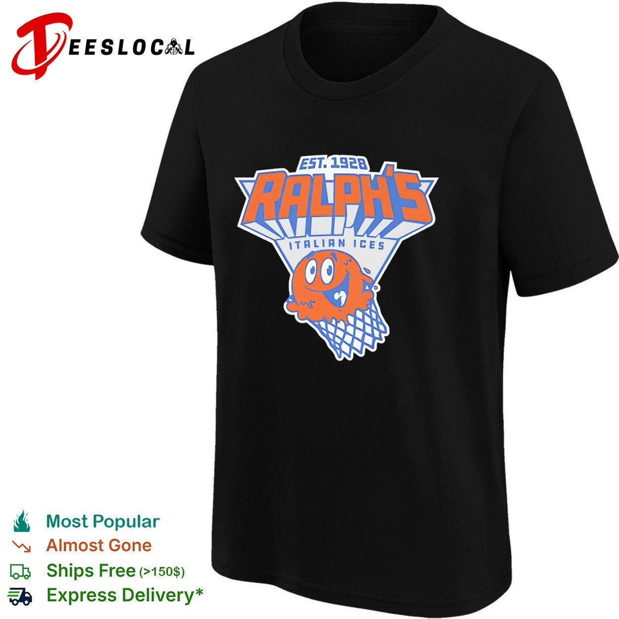 Ralphs Italian Ices Est 1928 Basketball Net New York Knicks shirt
