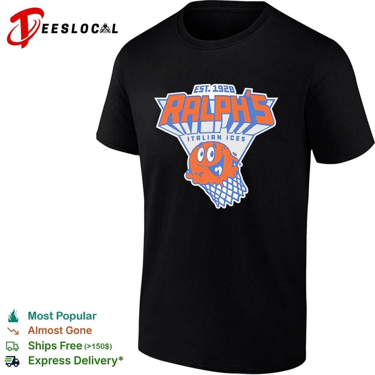 Ralphs Italian Ices Est 1928 Basketball Net New York Knicks shirt