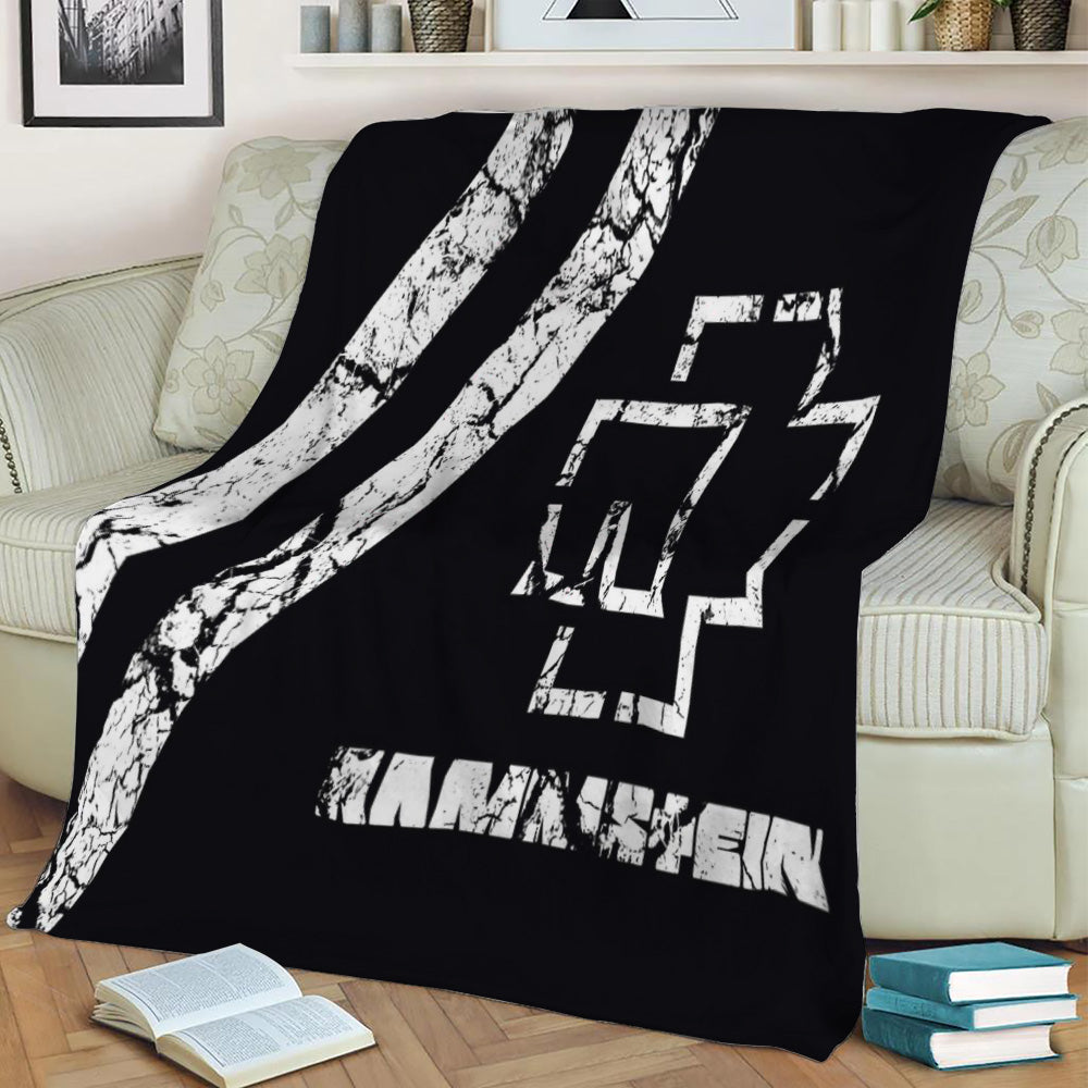 Rammstein flag Fleece Throw Blanket