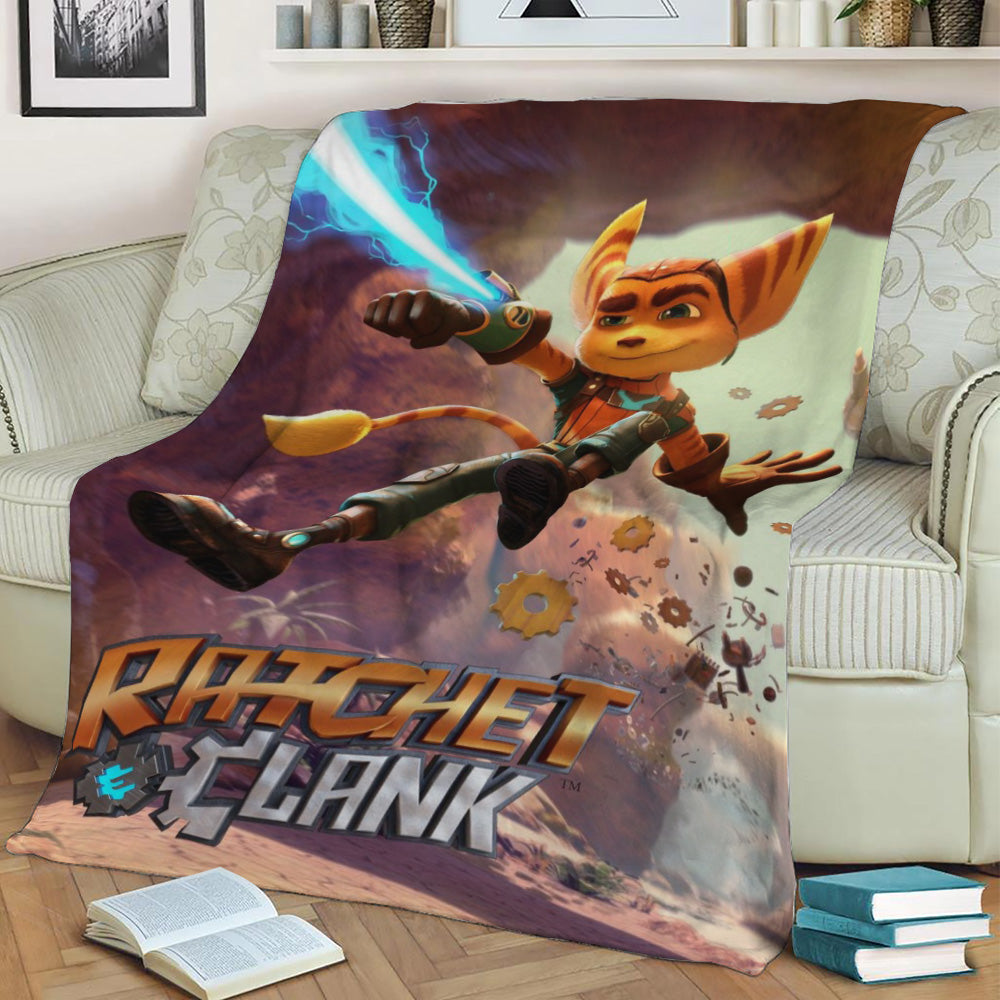Ratchet And Clank 2015 Fleece Throw Blanket