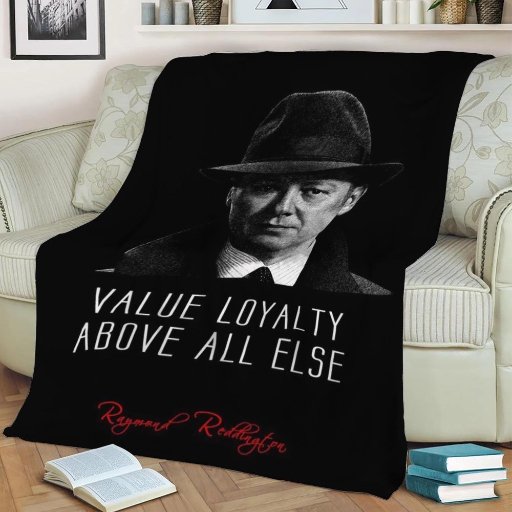Raymond Red Reddington Fleece Throw Blanket