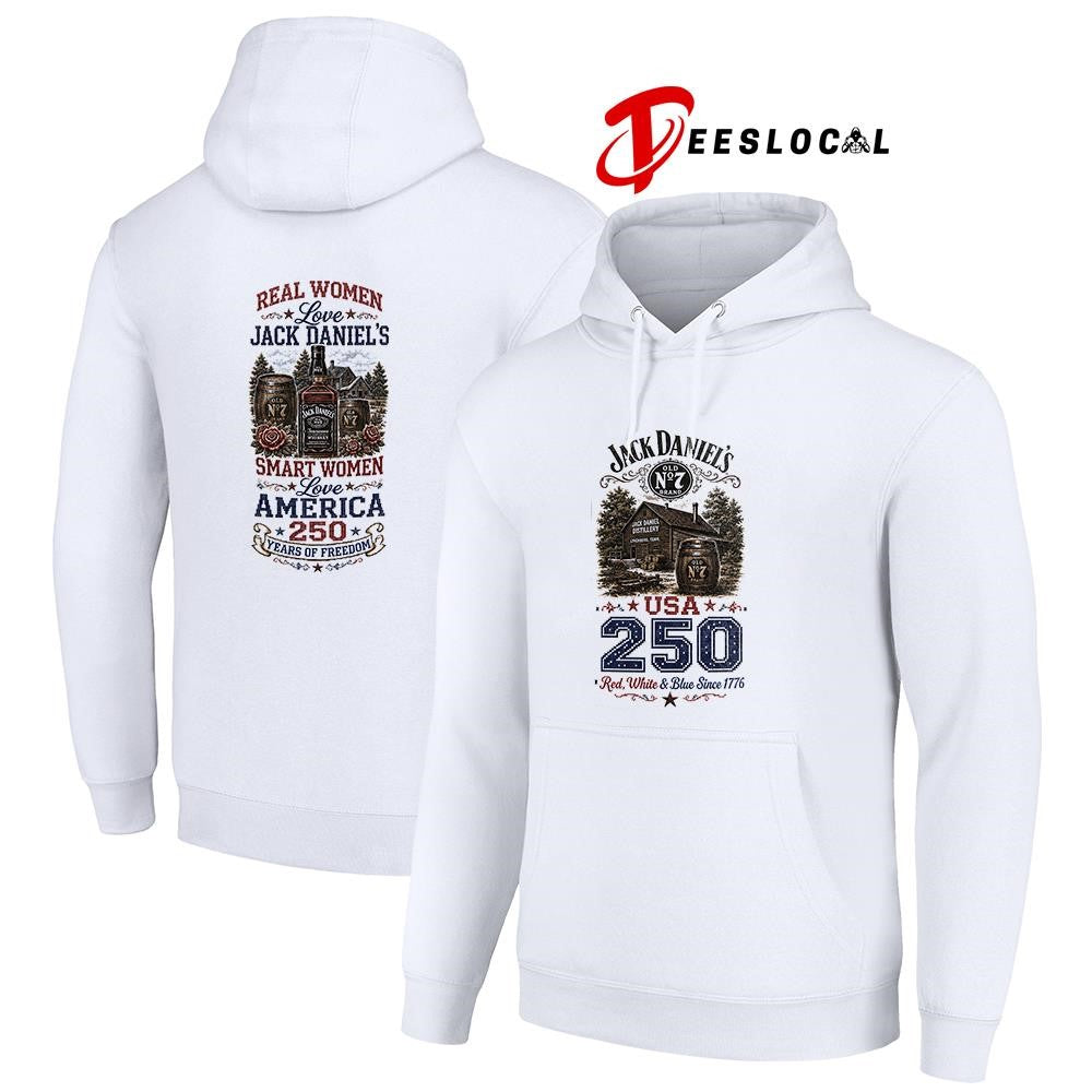 Real women love Jack Daniel’s smart women love America 250 years of freedom shirt