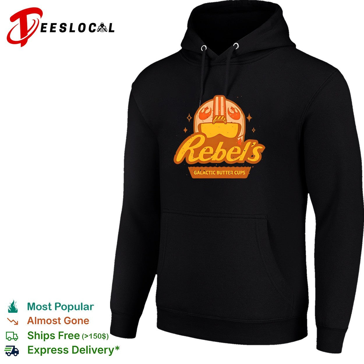 Rebel’s Galactic Butter Cups Star Wars Pilot Helmet Parody shirt