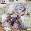 Rem Watercolor Fleece Throw Blanket