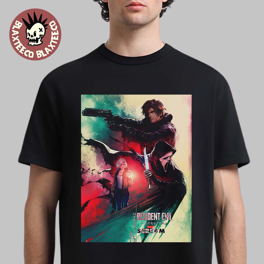 Resident Evil Requiem x SCREAM 7 Collab Poster T-Shirt