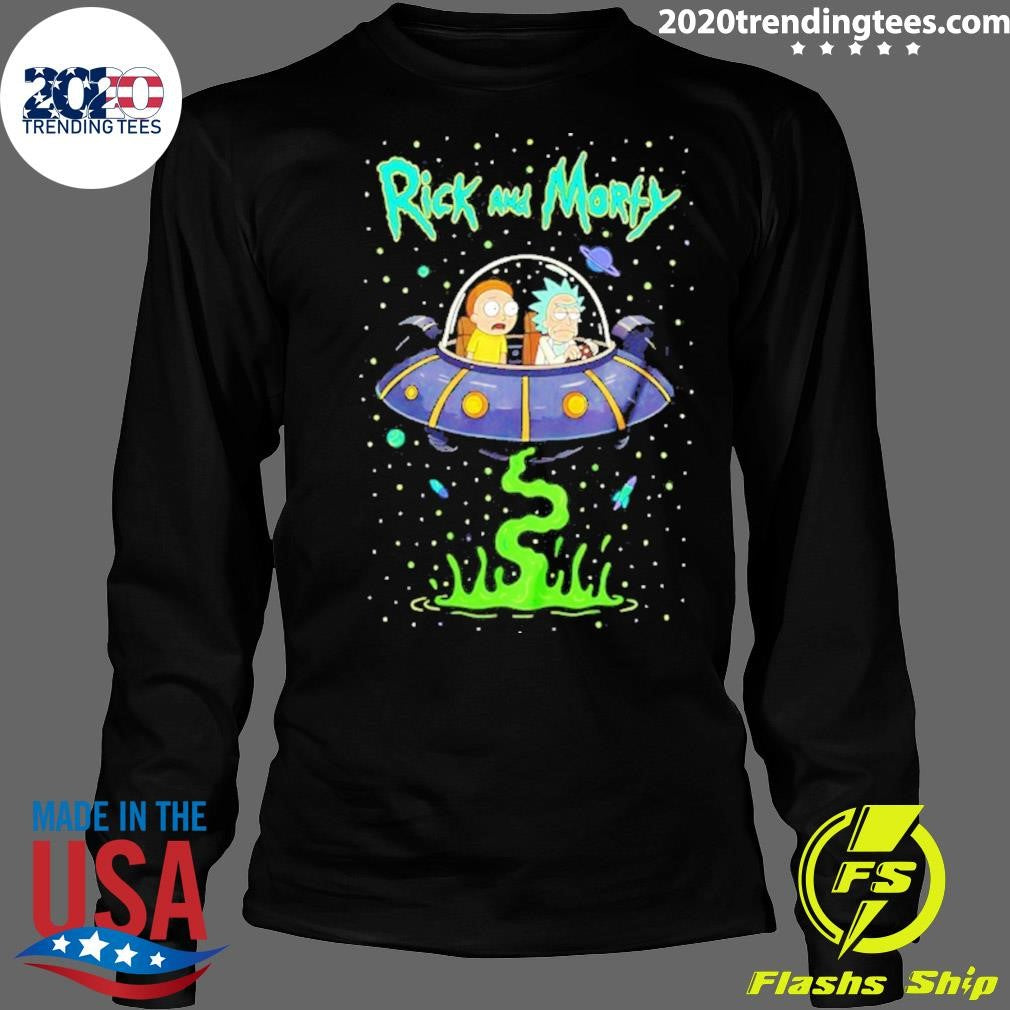 Rick And Morty Spaceship Graphic Characters Shirt