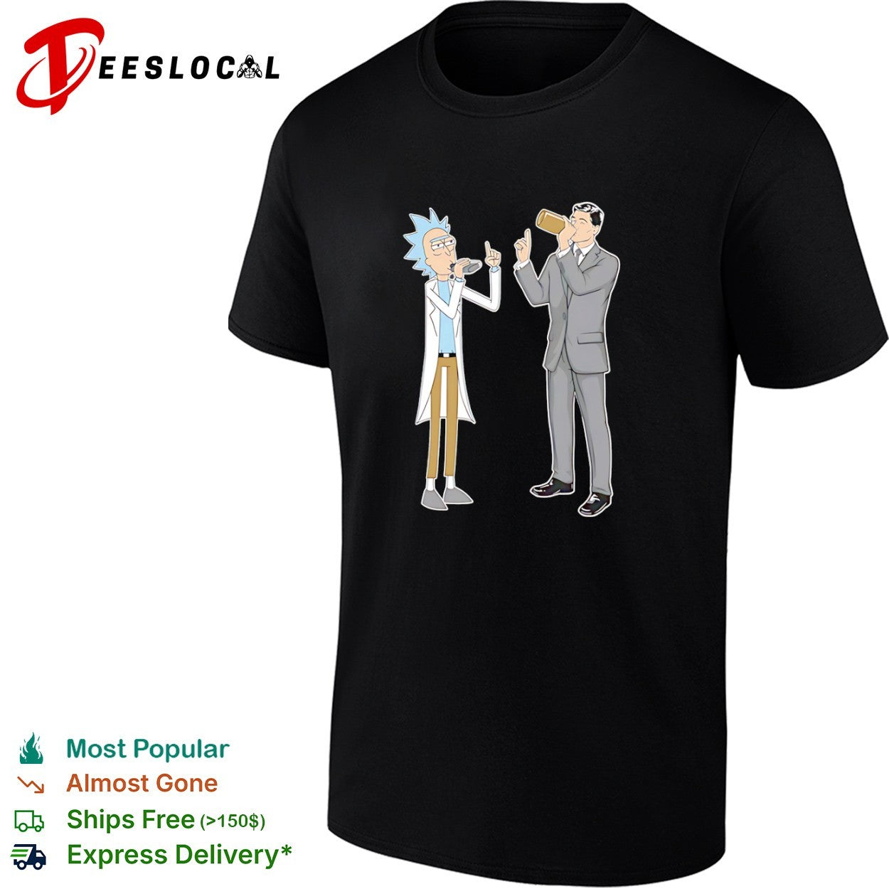 Rick Sanchez from Rick and Morty and Sterling Archer from Archer Crossover shirt