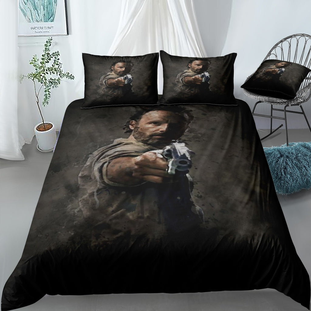 Rick Grimes Walking Dead Bedding Set (Duvet Cover & Pillow Shams)