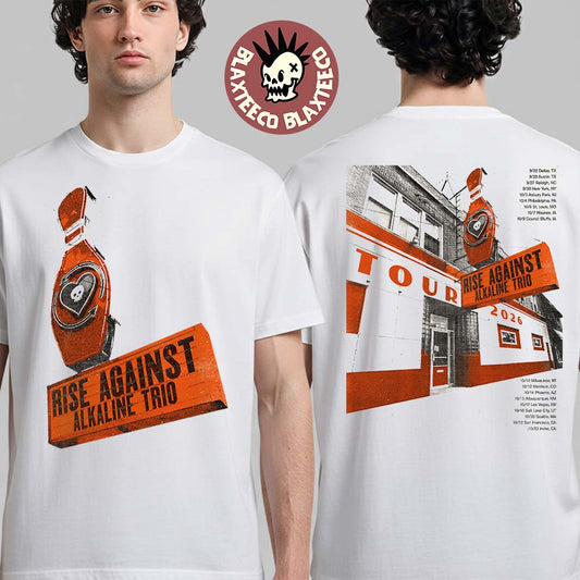 Rise Against With Alkaline Trio North America Tour 2026 Schedule Dates Two Sided T-Shirt