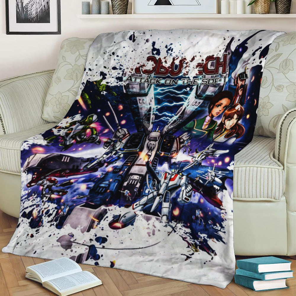 Robotech Fleece Throw Blanket