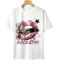 Rockstar Cotton Crew Neck Size S 3XL Menswear Top Womenswear Top Underwear Streetwear Tropical T-Shirts