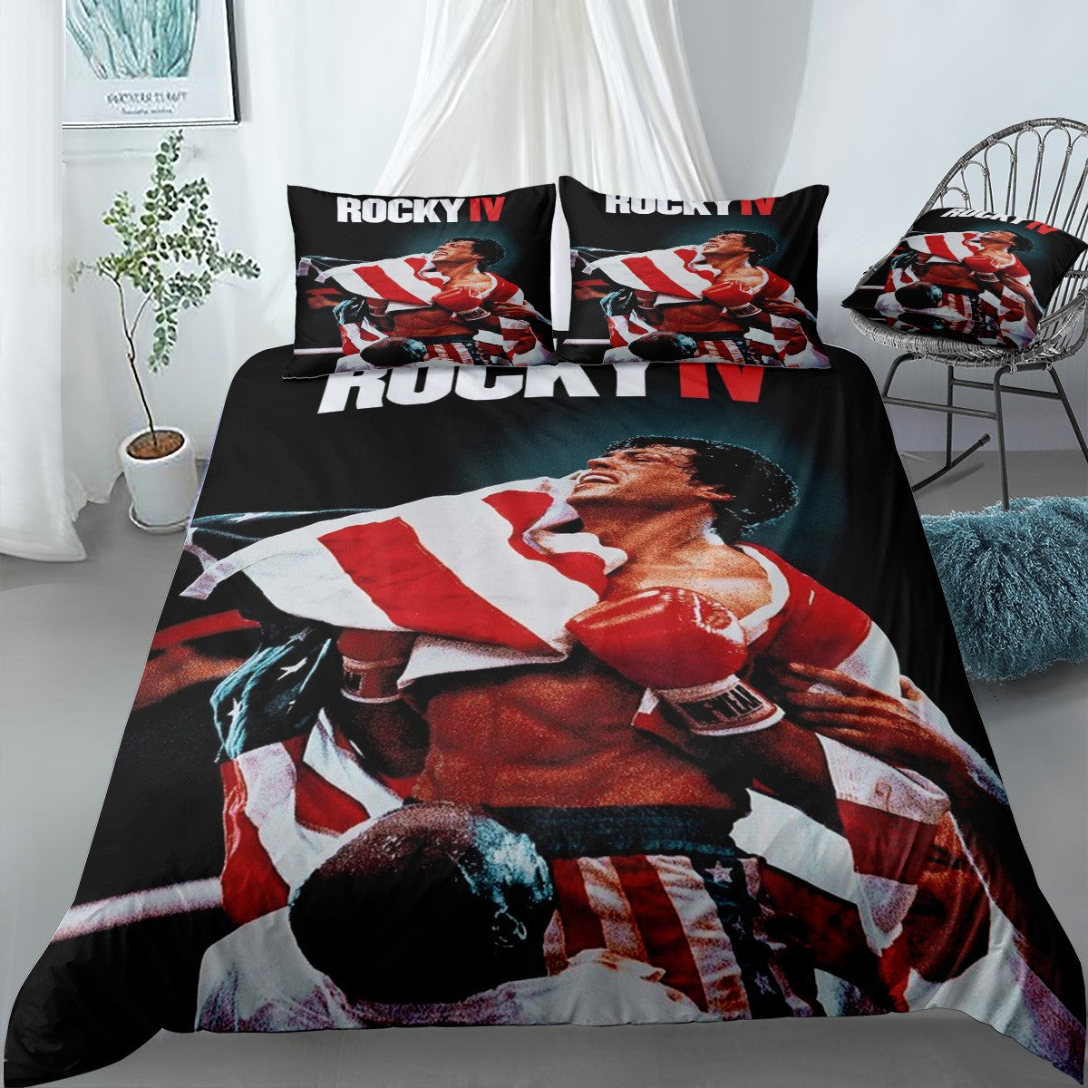 Rocky Balboa winning Bedding Set (Duvet Cover & Pillow Shams)