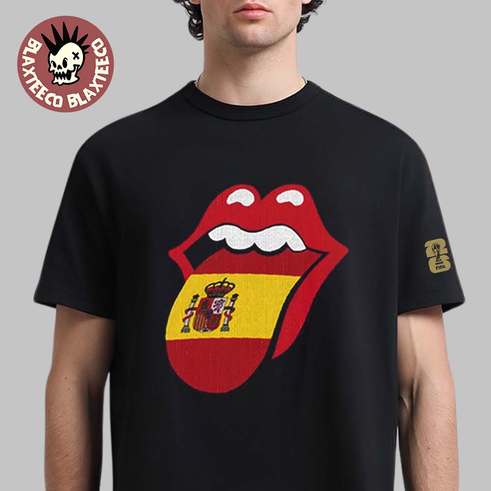 Rolling Stones x FIFA World Cup 2026 Spain Headliner Lick Tongue Logo T-Shirt