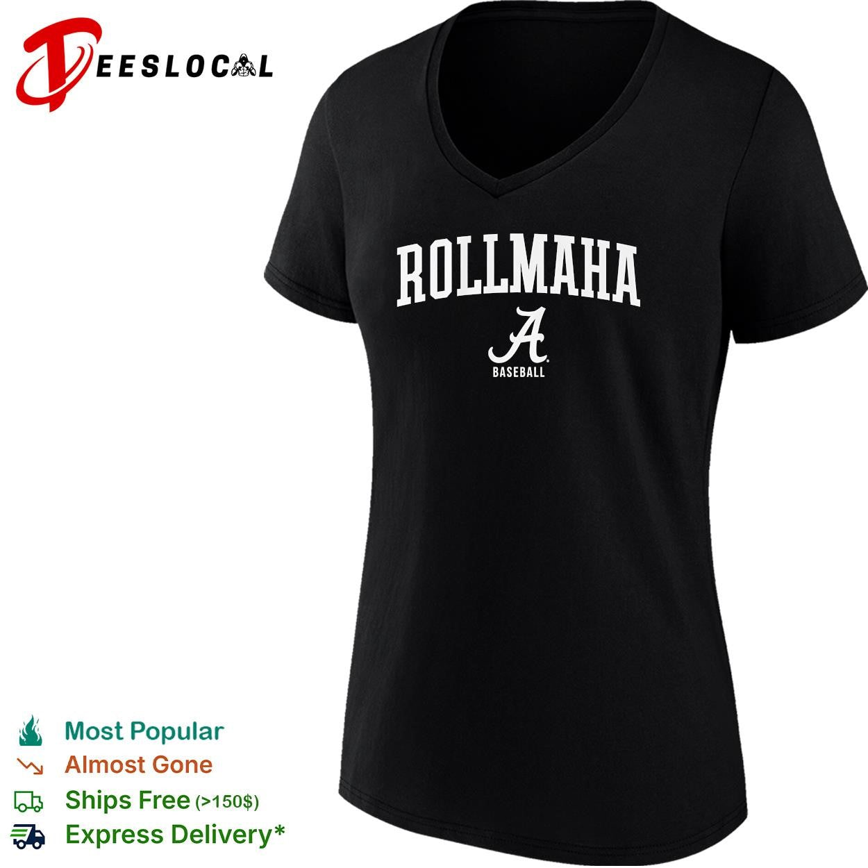Rollmaha Alabama Crimson Tide College World Series baseball shirt