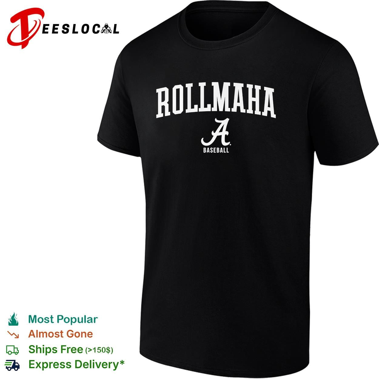 Rollmaha Alabama Crimson Tide College World Series baseball shirt