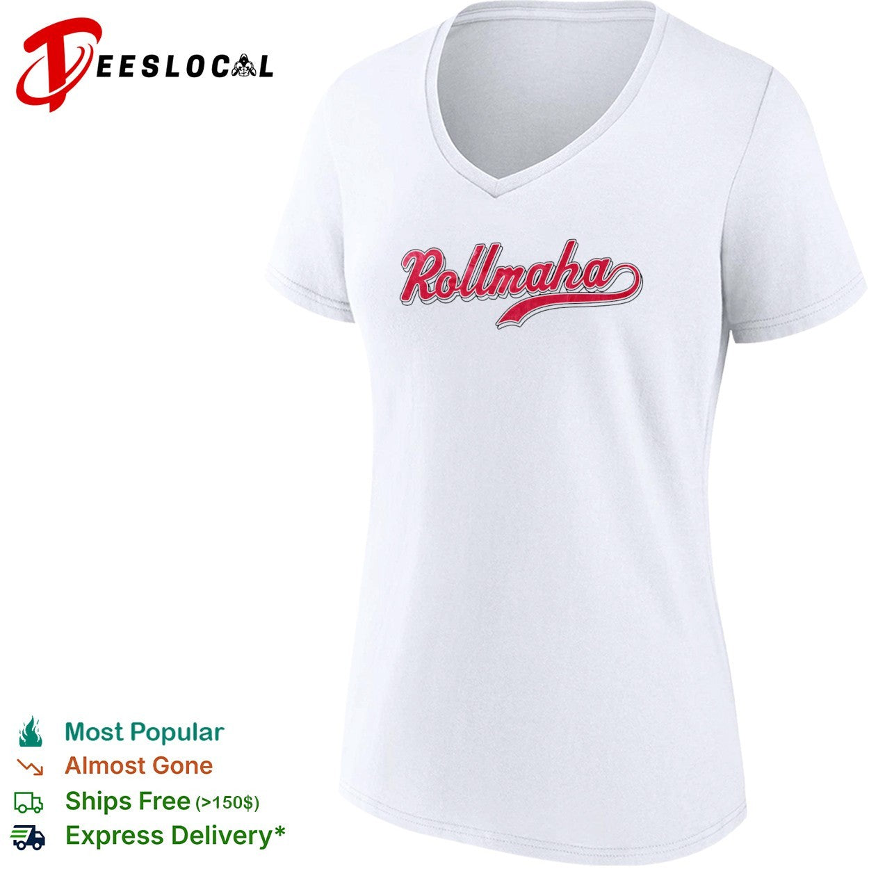 Rollmaha Alabama Crimson Tide logo Shirt