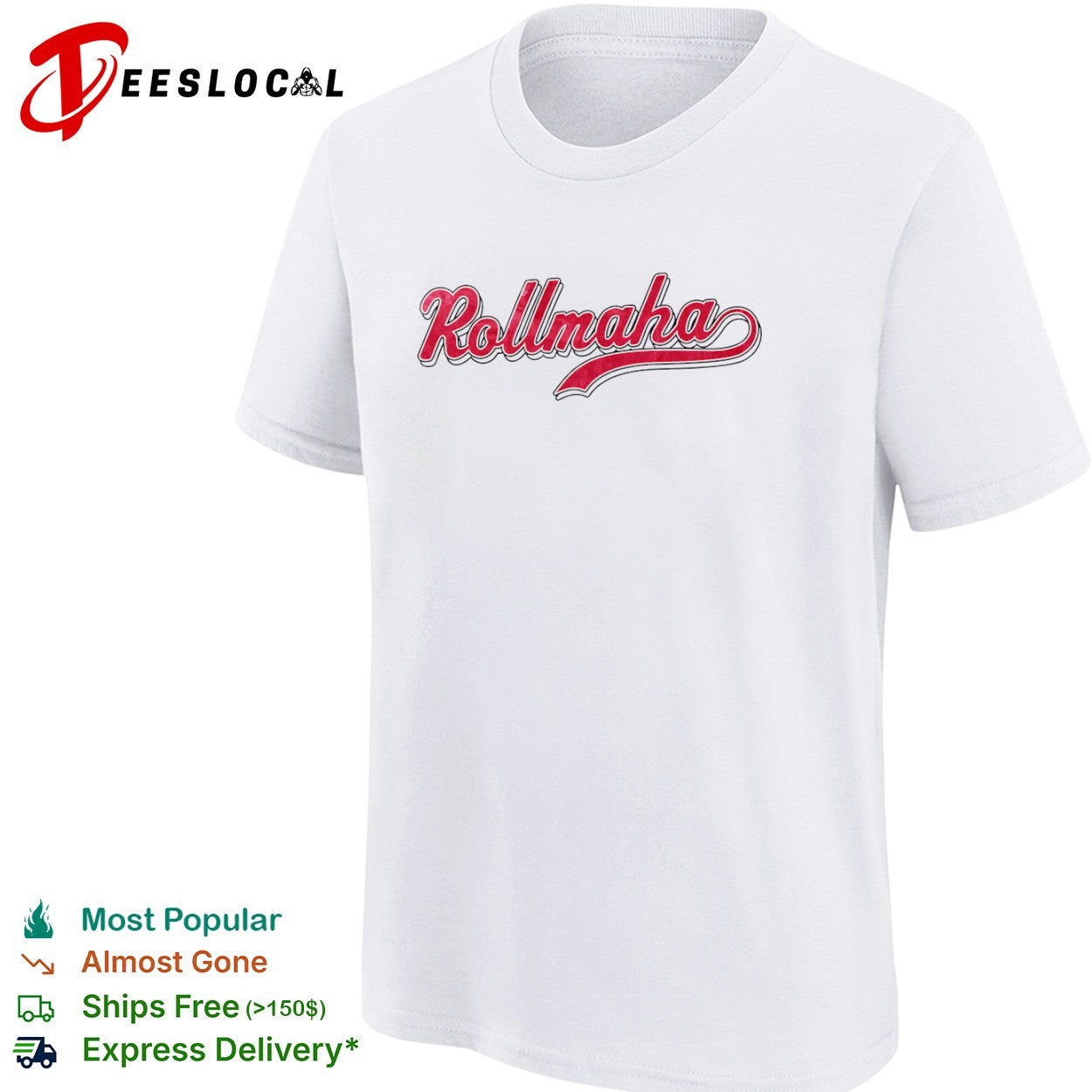 Rollmaha Alabama Crimson Tide logo Shirt