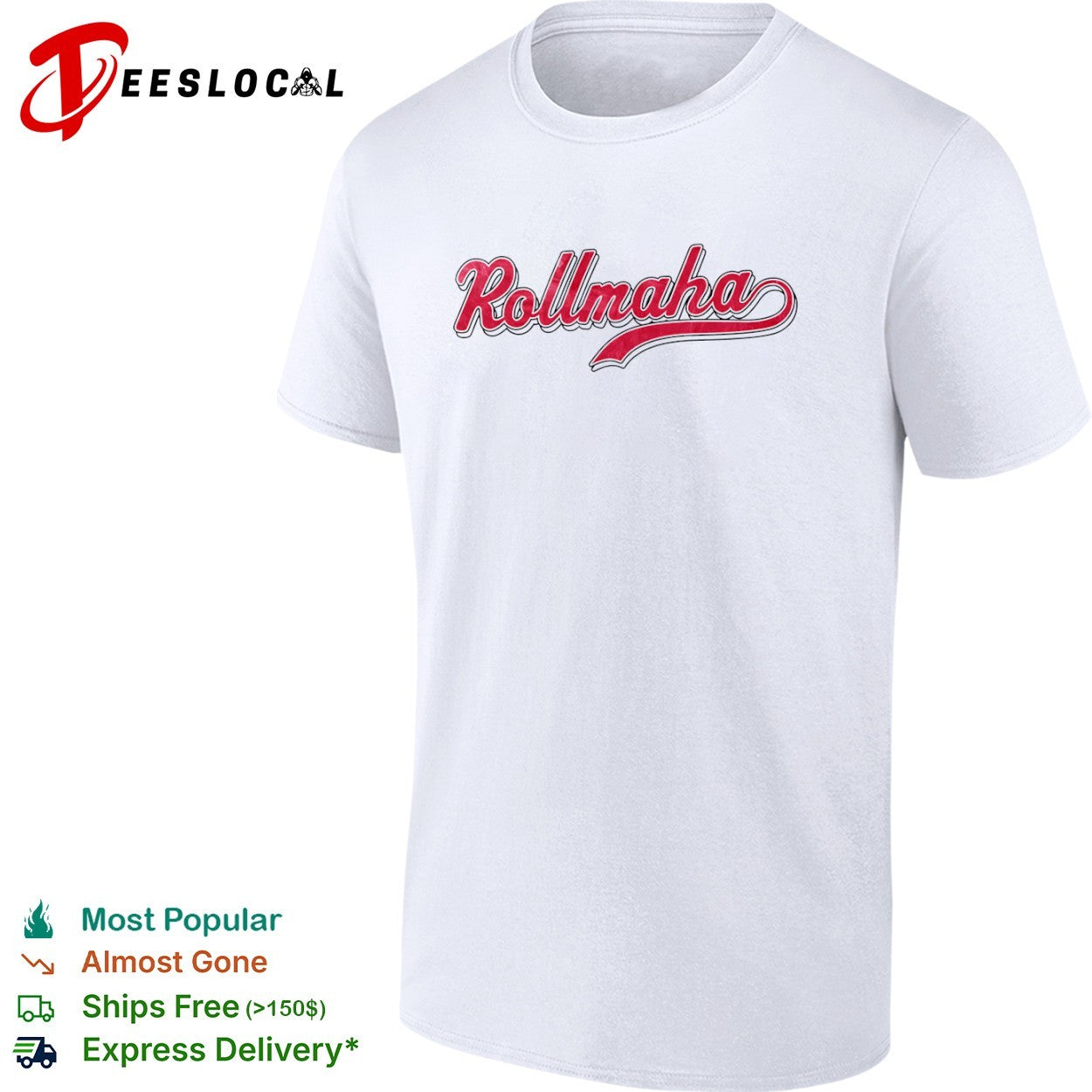 Rollmaha Alabama Crimson Tide logo Shirt