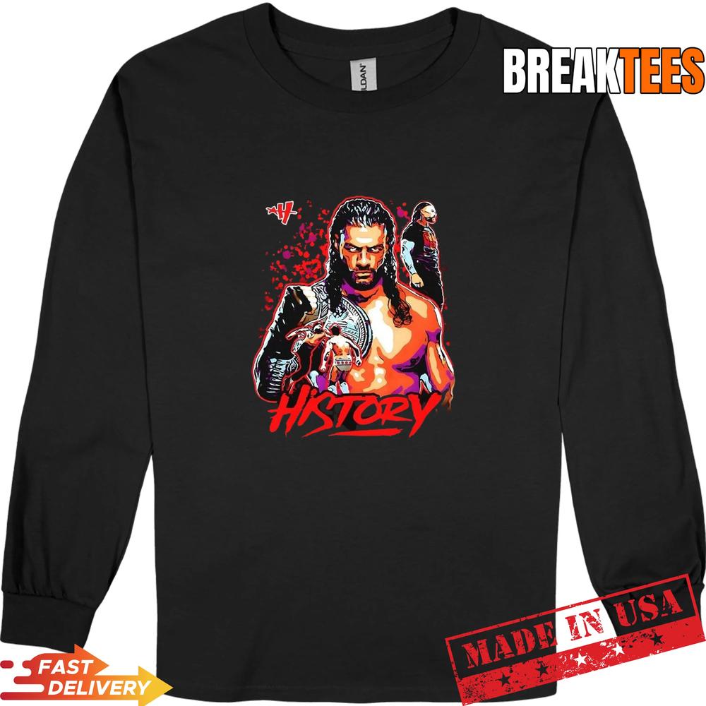 Roman Reigns WWE history graphic T-Shirt
