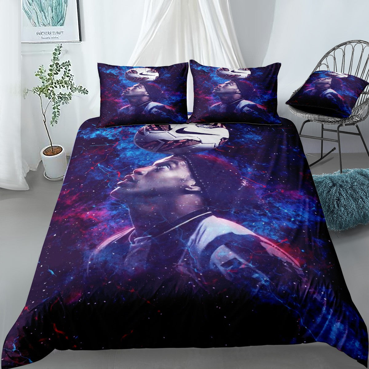 Ronaldinho Bedding Set (Duvet Cover & Pillow Shams)