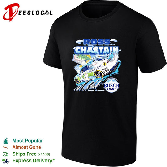 Ross Chastain 1 Busch Light bass fishing Trackhouse NASCAR shirt