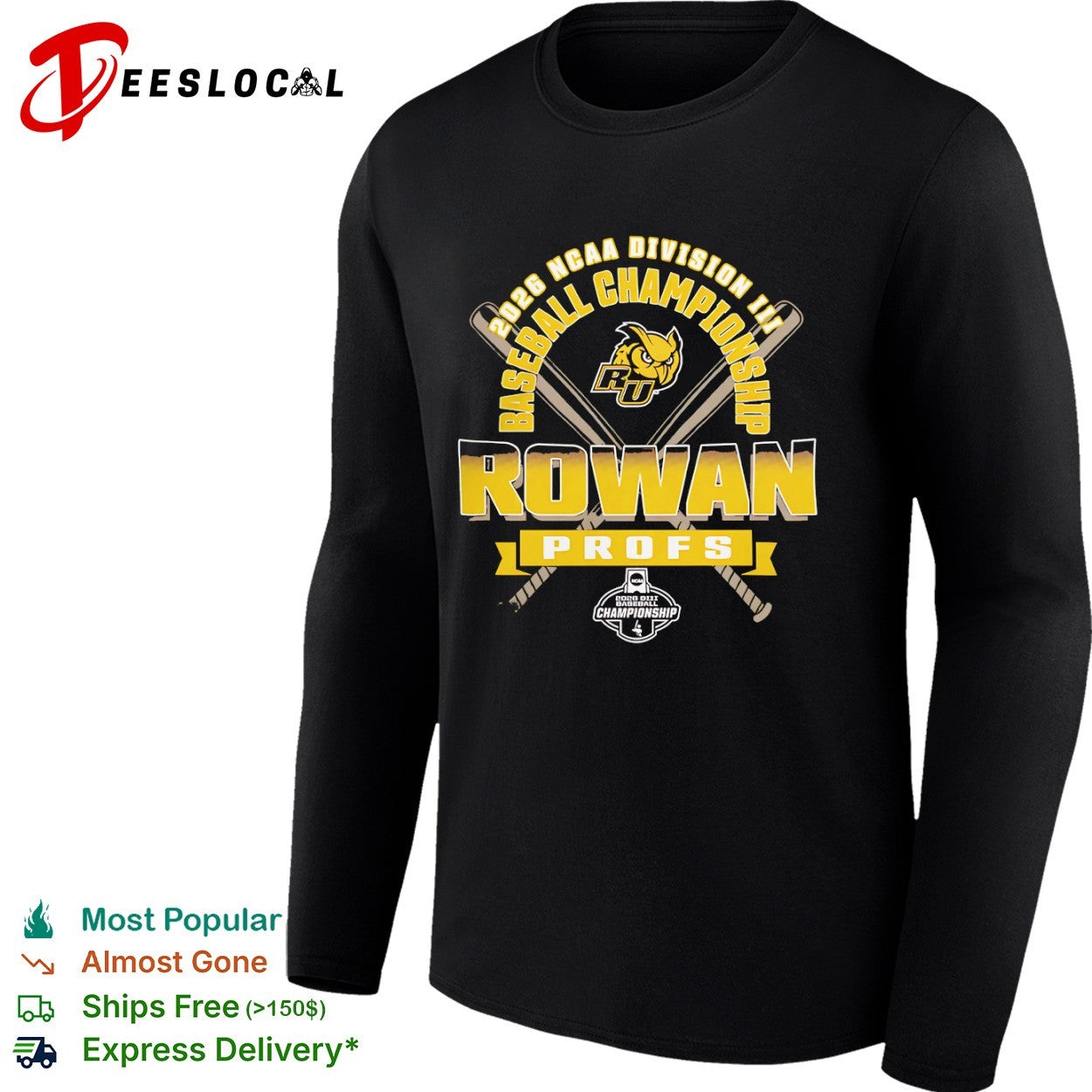Rowan Profs 2026 NCAA Division III Baseball Championship shirt