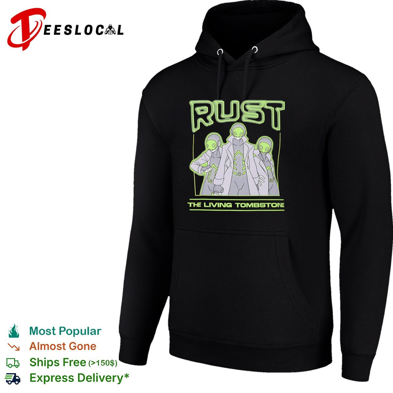 Rust The Living Tombstone Futuristic Sci Fi Characters Music Band Shirt