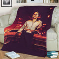 Ryan Gosling drive art Fleece Throw Blanket