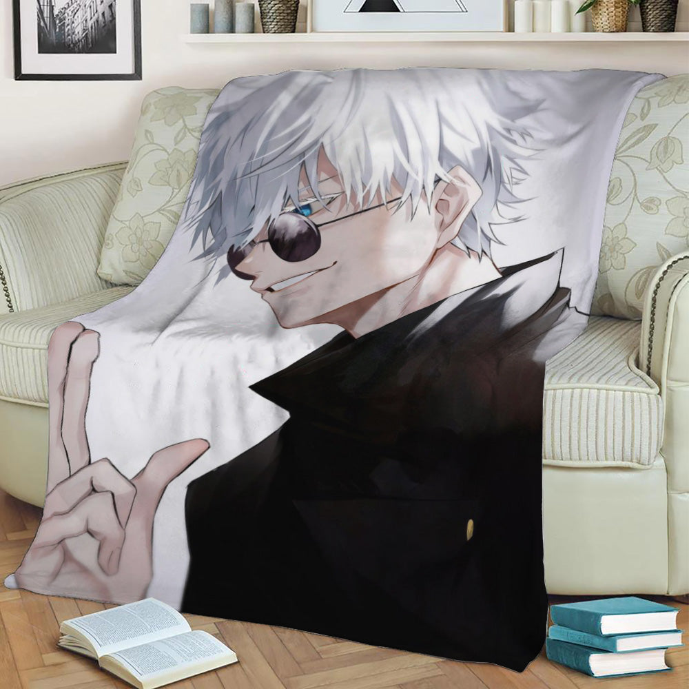 SATORU GOJO Fleece Throw Blanket