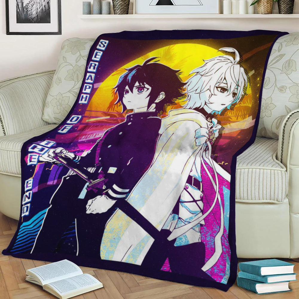SERAPH OF THE END Fleece Throw Blanket