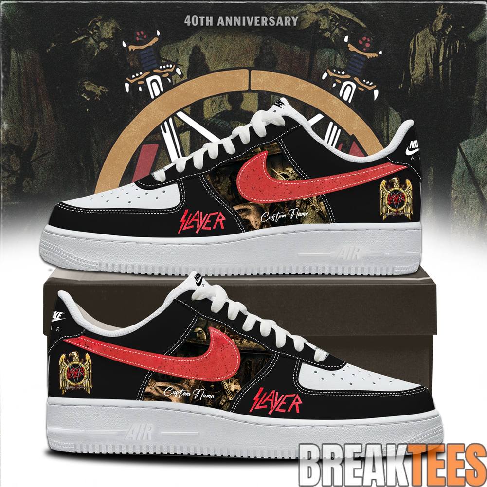 SLAYER Reign in Blood 40th Anniversary Custom Air Force 1 Sneaker