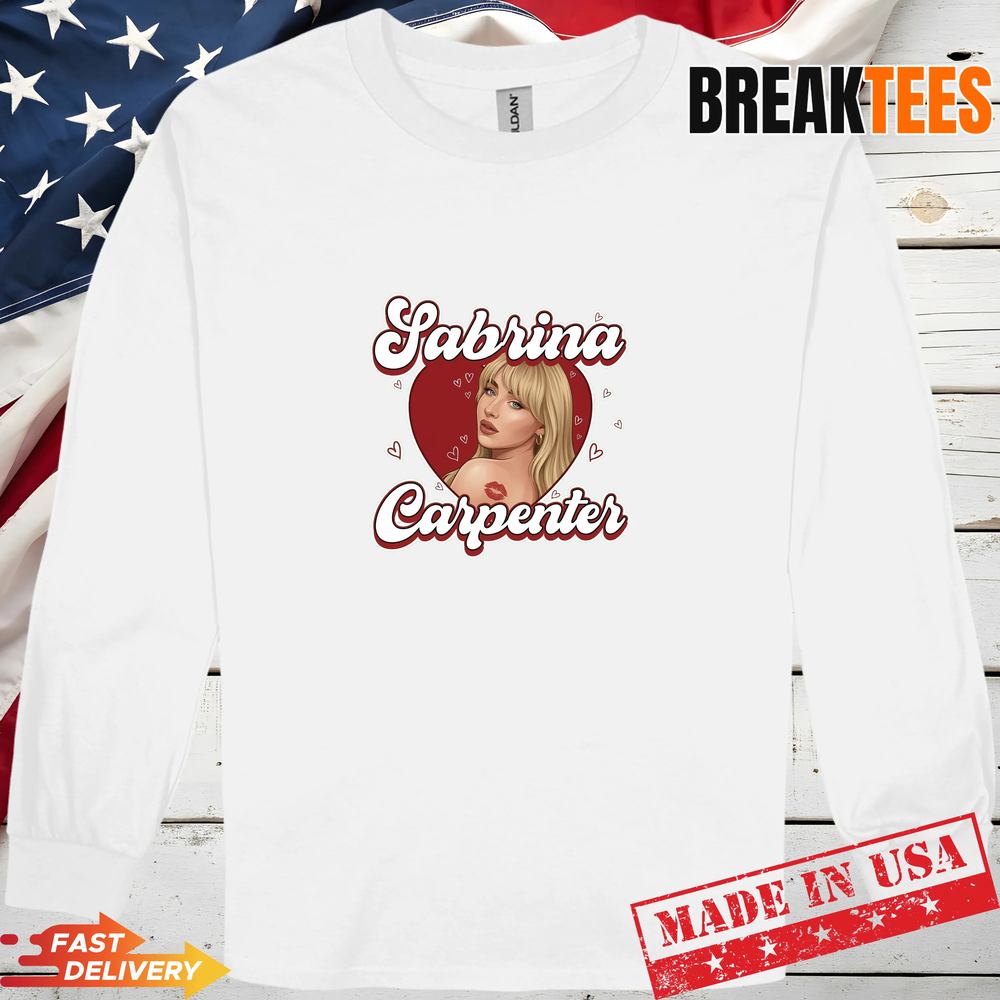 Sabrina Carpenter Heart Shirt Retro 90s Aesthetic Tee