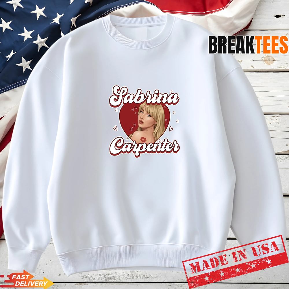 Sabrina Carpenter Heart Shirt Retro 90s Aesthetic Tee