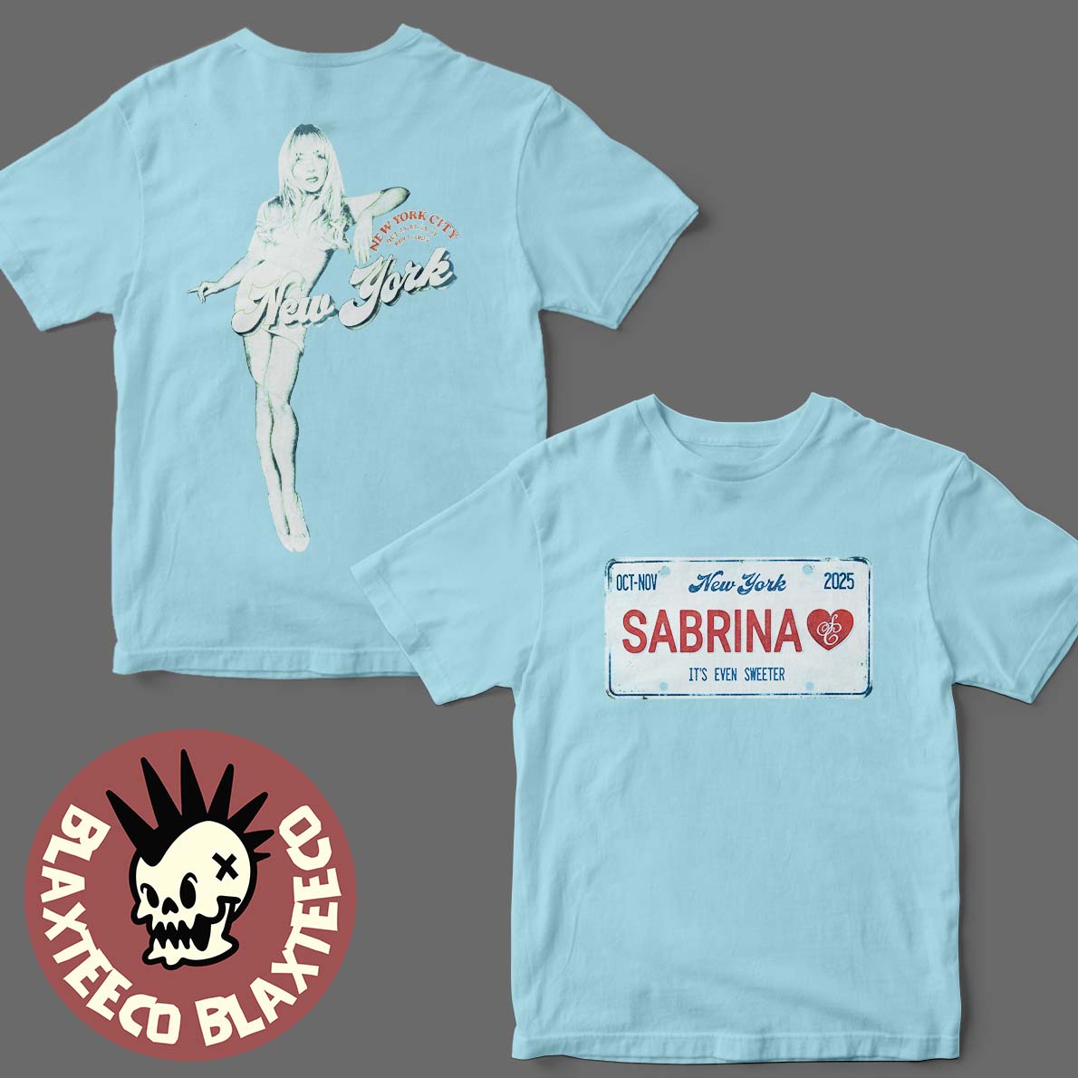 Sabrina Carpenter New York City 2025 Exclusive Merch Tee At The Madison Square Garden Shows On October 26 28 29 31 And November 1 2025 T-Shirt