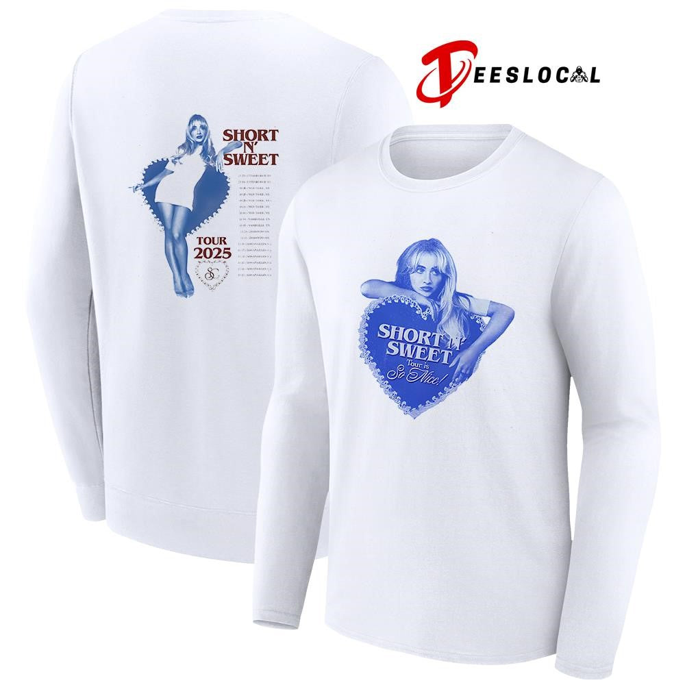 Sabrina Carpenter Short N Sweet tour is so nice date schedule graphic shirt