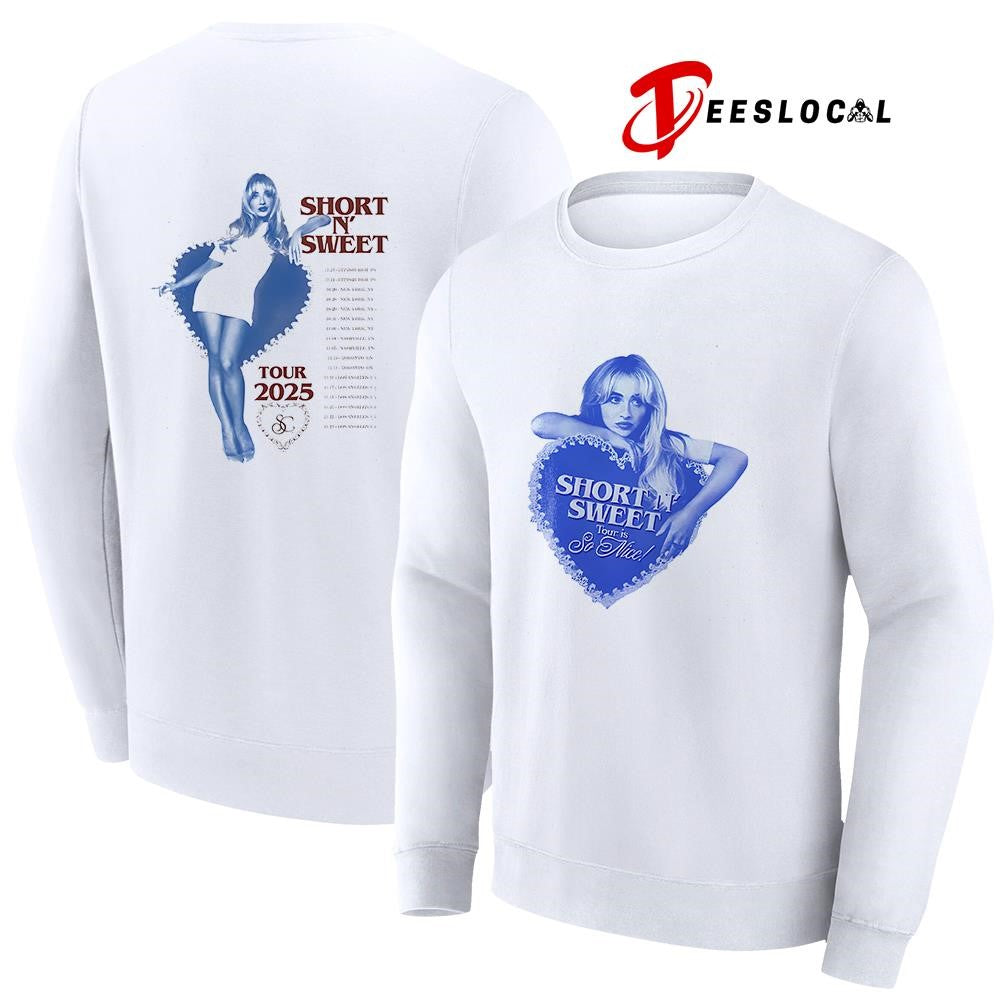Sabrina Carpenter Short N Sweet tour is so nice date schedule graphic shirt