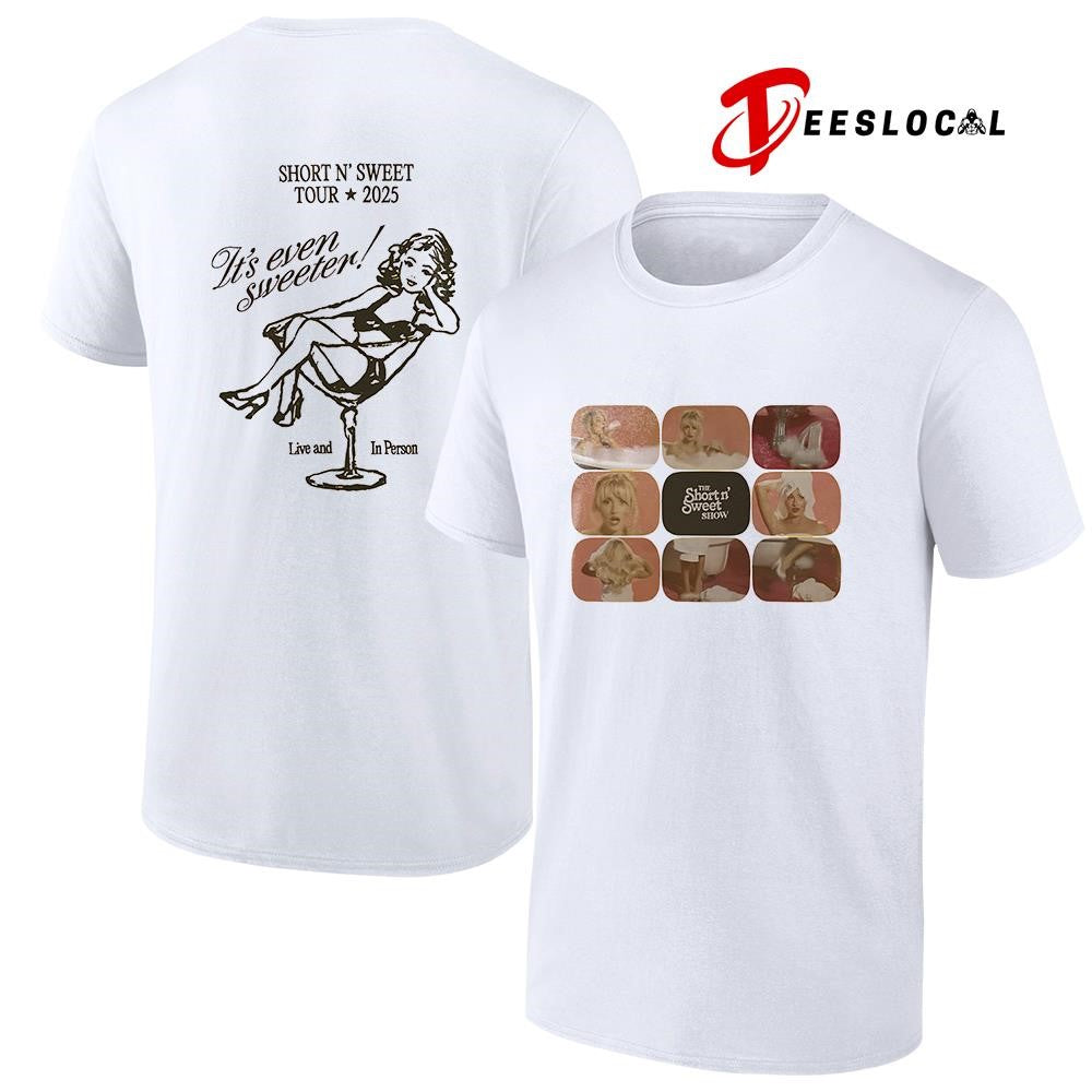 Sabrina Carpenter Short N Sweet tour it’s even sweeter live and in person art shirt