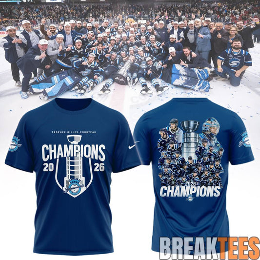 Saguenens de Chicoutimi 2026 QMJHL Champions Navy Shirt