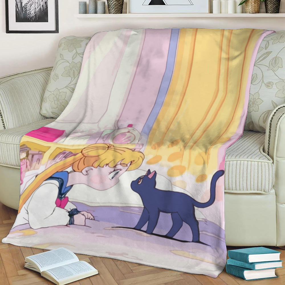 Sailor Moon Fleece Throw Blanket