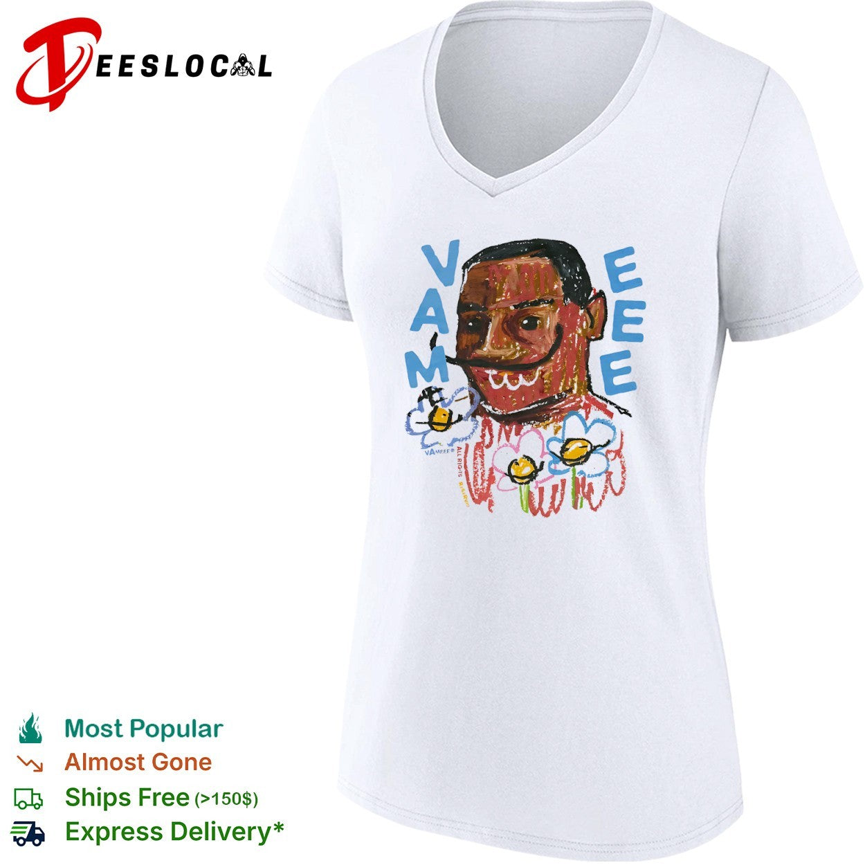 Salvador Dali vameee All Rights Reserved Flower Shirt