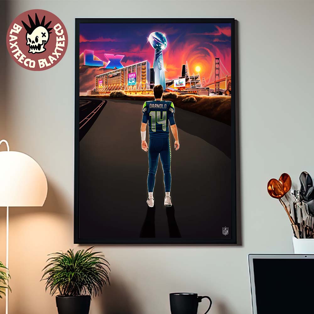 Sam Darnold QB Super Bowl LX Champion Last Man Standing Poster Canvas