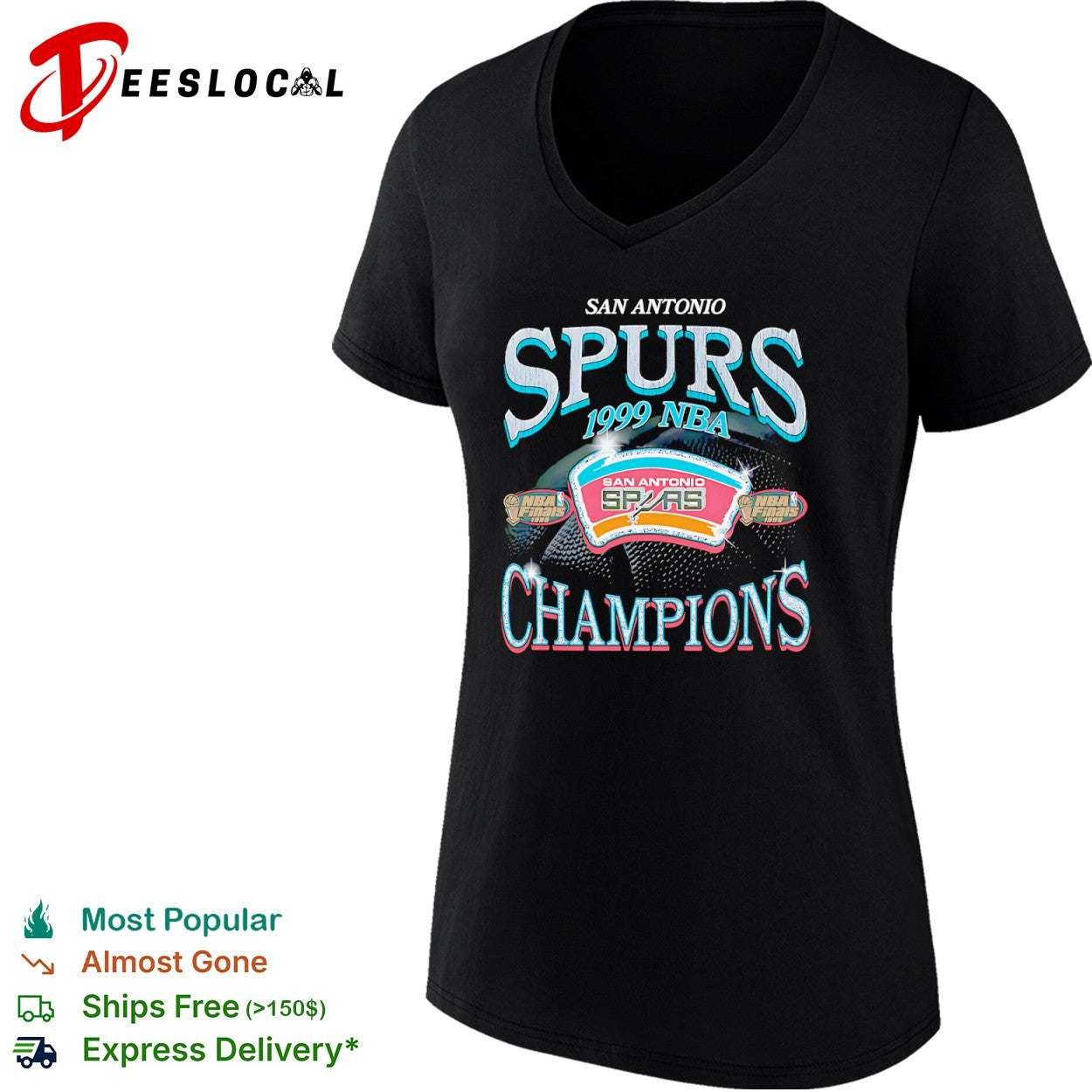 San Antonio Spurs 1999 NBA finals champions basketball shirt