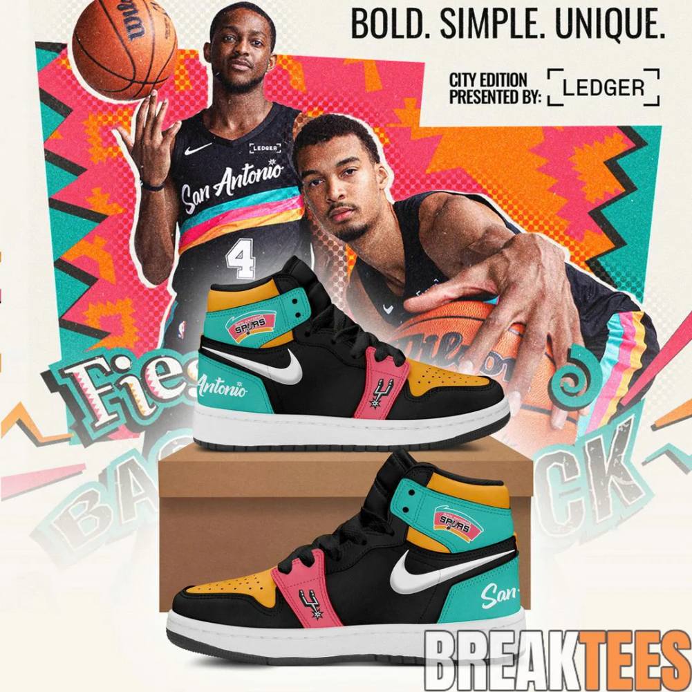 San Antonio Spurs Back To Black City Connect Air Jordan 1 Shoes