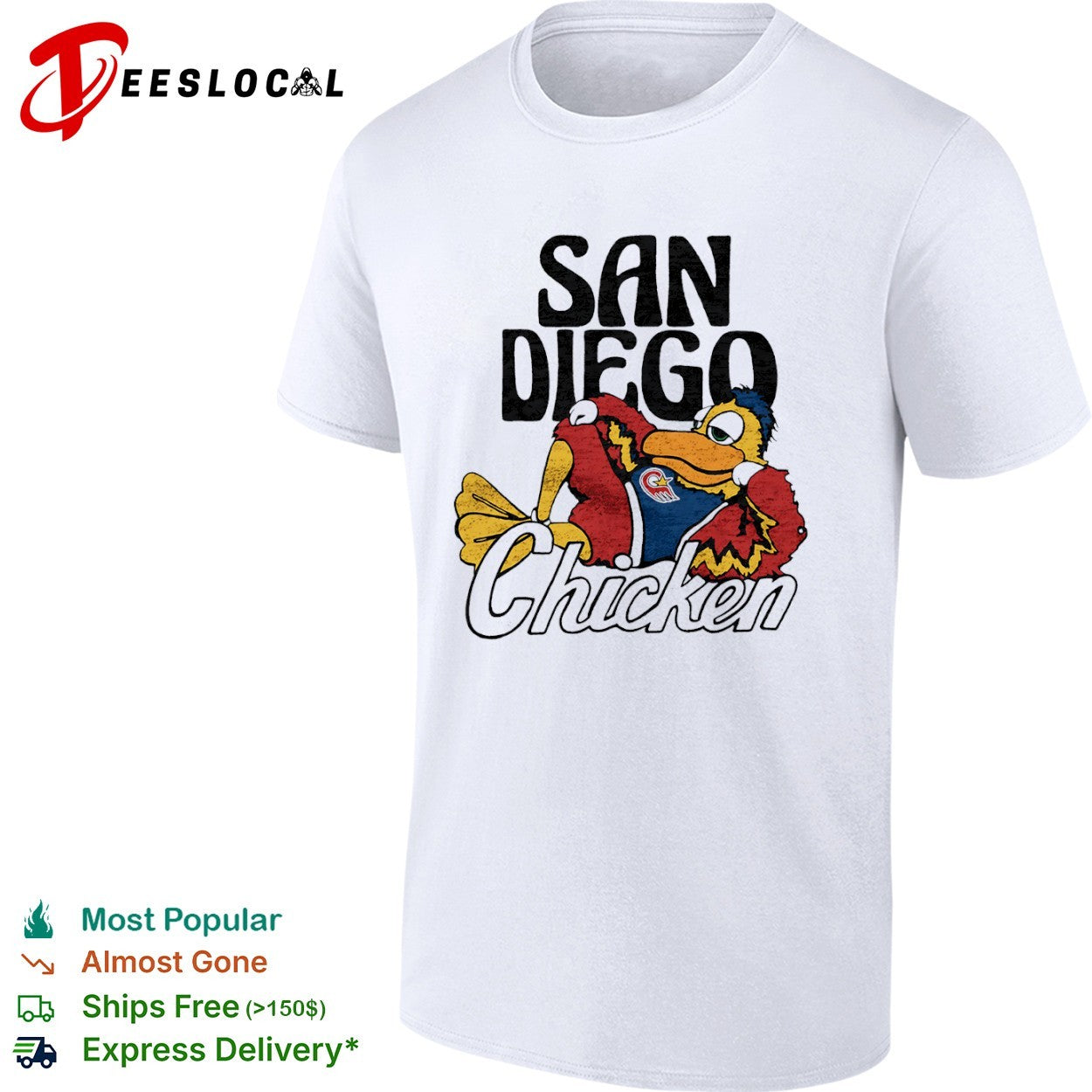 San Diego Chicken mascot logo shirt