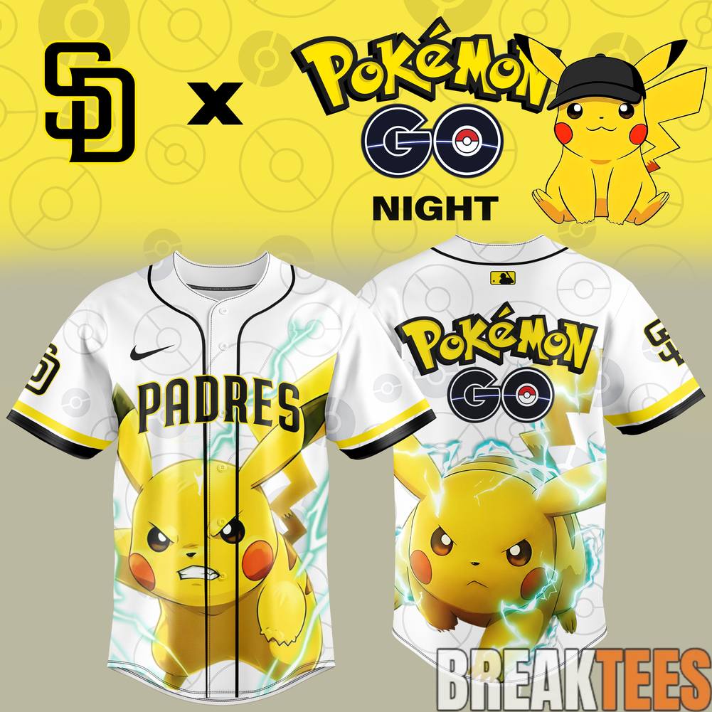 San Diego Padres x Pokémon Night Pikachu Special Jersey