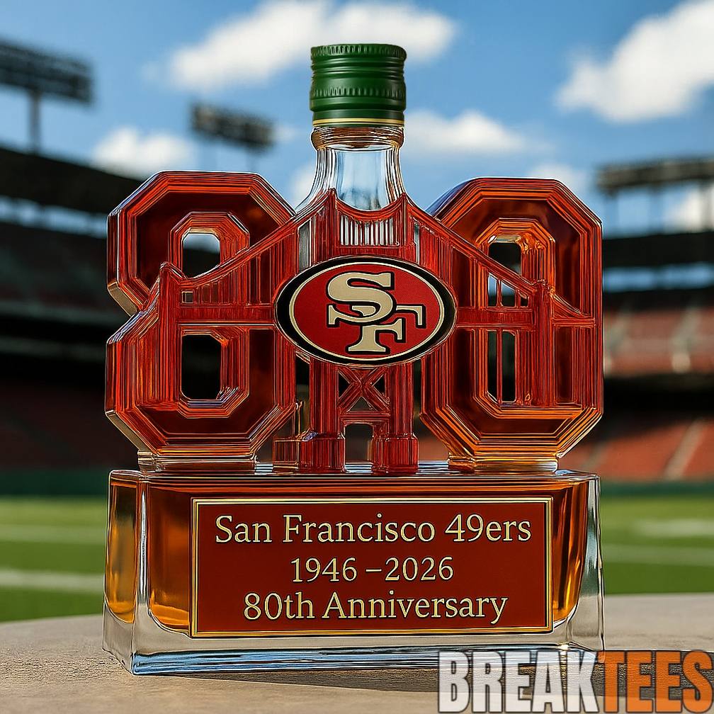 San Francisco 49ers 80th Anniversary Limited Edition Whiskey Bottle