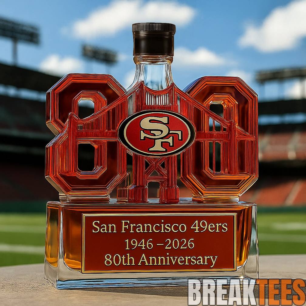 San Francisco 49ers 80th Anniversary Limited Edition Whiskey Bottle