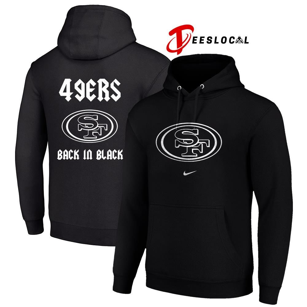 San Francisco 49ers back in black logo shirt