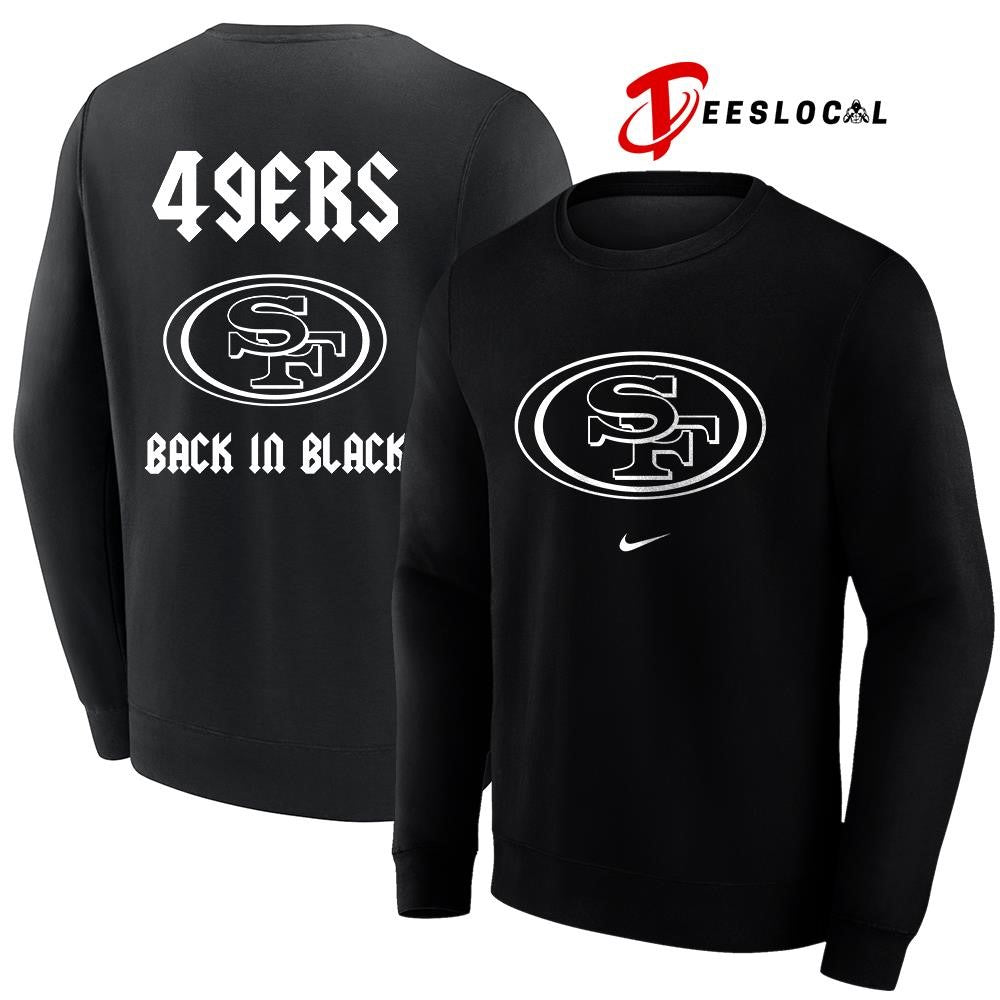 San Francisco 49ers back in black logo shirt