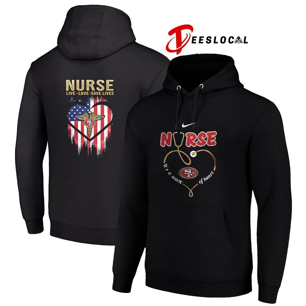 San Francisco 49ers x Army nurse it’s a work of heart shirt